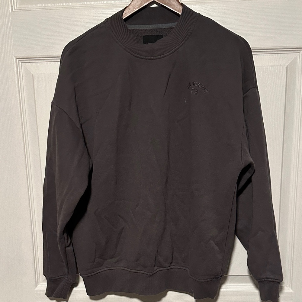 Angel Kiss Men's Dark Gray Crewneck Sweater